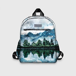 Детский рюкзак Горный пейзаж акварелью, цвет: 3D-принт