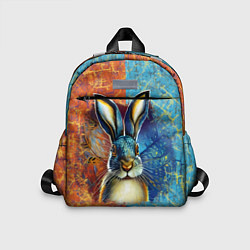 Детский рюкзак Огненный новогодний кролик, цвет: 3D-принт
