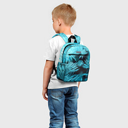 Детский рюкзак Голубой лед - иней, цвет: 3D-принт — фото 2