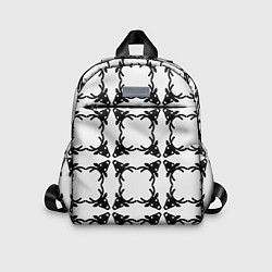 Детский рюкзак Черные рождественские олени, цвет: 3D-принт