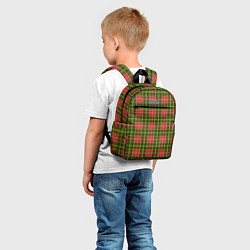 Детский рюкзак Ткань Шотландка красно-зелёная, цвет: 3D-принт — фото 2