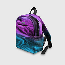Детский рюкзак Синий с фиолетовым размытый абстрактный узор, цвет: 3D-принт — фото 2