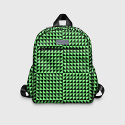Детский рюкзак Чёрно-зелёная оптическая иллюзия, цвет: 3D-принт