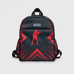 Детский рюкзак Красный символ Counter Strike на темном фоне со ст, цвет: 3D-принт