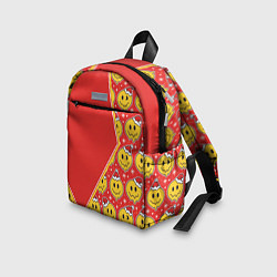 Детский рюкзак Новогодние смайлы, цвет: 3D-принт — фото 2