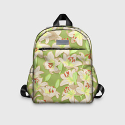 Детский рюкзак Нежные цветы - лилии: цветной паттерн, цвет: 3D-принт