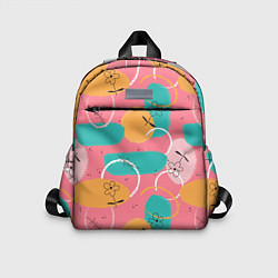 Детский рюкзак Цветы и фигуры абстракция, цвет: 3D-принт