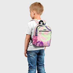Детский рюкзак Розовый фон и разноцветные круги, цвет: 3D-принт — фото 2