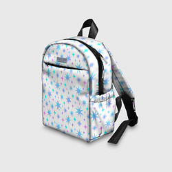Детский рюкзак Разноцветные звезды на белом фоне, цвет: 3D-принт — фото 2