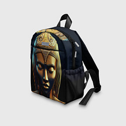 Детский рюкзак Нейросеть - золотая статуя египетской царицы, цвет: 3D-принт — фото 2