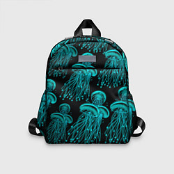 Детский рюкзак Неоновые медузы, цвет: 3D-принт