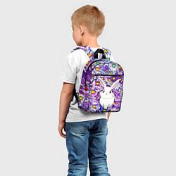 Детский рюкзак Веселый кролик в цветах, цвет: 3D-принт — фото 2