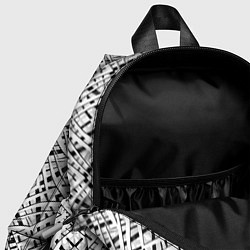 Детский рюкзак Геометрический узор в серо белых тонах, цвет: 3D-принт — фото 2
