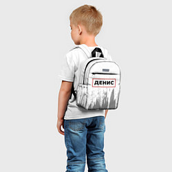 Детский рюкзак Денис - в красной рамке на светлом, цвет: 3D-принт — фото 2