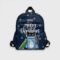 Детский рюкзак Котик: merry christmas, цвет: 3D-принт