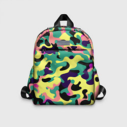 Детский рюкзак Неоновый камуфляж, цвет: 3D-принт
