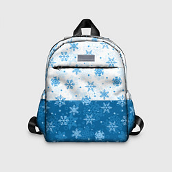 Детский рюкзак Снежинки день - ночь, цвет: 3D-принт