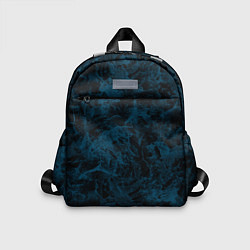 Детский рюкзак Синий и черный мраморный узор, цвет: 3D-принт