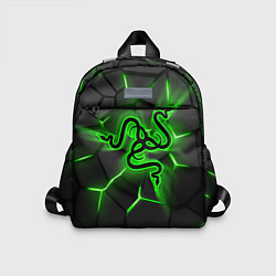 Детский рюкзак Razer neon logo, цвет: 3D-принт