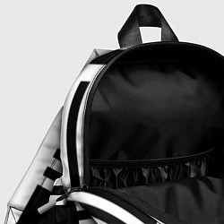 Детский рюкзак Черно белый узор в полоску, цвет: 3D-принт — фото 2