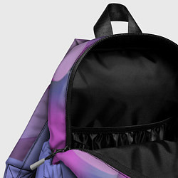 Детский рюкзак Абстрактные фиолетовые прямоугольники со скругленн, цвет: 3D-принт — фото 2