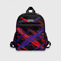 Детский рюкзак Пересечение красных и синих, цвет: 3D-принт