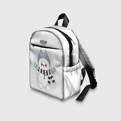 Детский рюкзак Милый снеговик и снежинки, цвет: 3D-принт — фото 2