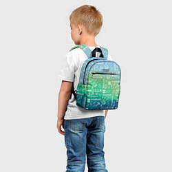 Детский рюкзак Майнкрафт символы на потертом фоне, цвет: 3D-принт — фото 2