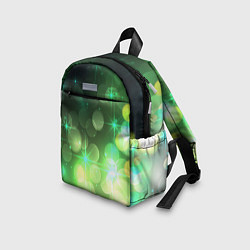 Детский рюкзак Неоновый зеленый блеск и черный фон, цвет: 3D-принт — фото 2