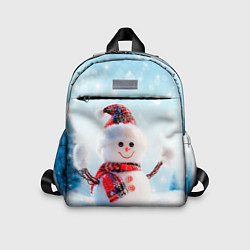 Детский рюкзак Милый снеговик, цвет: 3D-принт