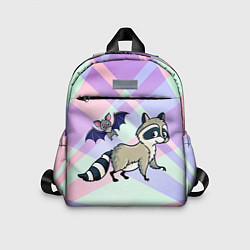 Детский рюкзак Енот и летучая мышь, цвет: 3D-принт