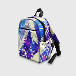 Детский рюкзак Синие и фиолетовые мазки краски, цвет: 3D-принт — фото 2