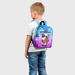 Детский рюкзак Панда с букетом цветов, цвет: 3D-принт — фото 2
