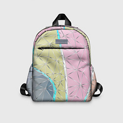 Детский рюкзак Разноцветный фон из треугольников с металлическими