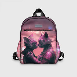Детский рюкзак Влюбленные кибер-котики, цвет: 3D-принт
