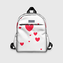 Детский рюкзак Много красных сердец, цвет: 3D-принт