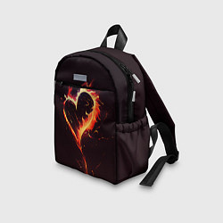 Детский рюкзак Арт нейросети пламенное сердце, цвет: 3D-принт — фото 2