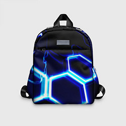 Детский рюкзак Neon abstraction plates storm, цвет: 3D-принт