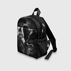 Детский рюкзак Пара волков - белый и черный, цвет: 3D-принт — фото 2