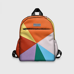 Детский рюкзак Разноцветные пересекающиеся треугольники, цвет: 3D-принт