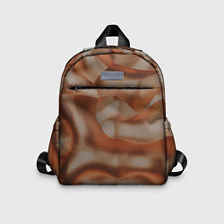 Детский рюкзак Тёмно-золотистые абстрактные волны, цвет: 3D-принт