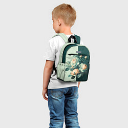 Детский рюкзак Розы на зеленом фоне, цвет: 3D-принт — фото 2