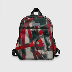 Детский рюкзак Красное граффити, цвет: 3D-принт