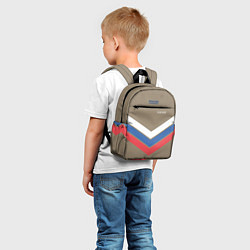 Детский рюкзак Триколор - три полосы на песочном, цвет: 3D-принт — фото 2