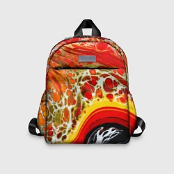 Детский рюкзак Брызги краски - красные, оранжевые разводы, цвет: 3D-принт
