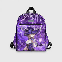 Детский рюкзак Лиза на фоне молний, цвет: 3D-принт