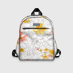 Детский рюкзак Нарисованный цветы - светлый