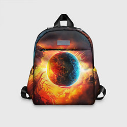 Детский рюкзак Планета в огненном космосе