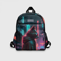 Детский рюкзак Кот в киберпанке, цвет: 3D-принт