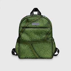 Детский рюкзак Текстура зелёной листы, цвет: 3D-принт